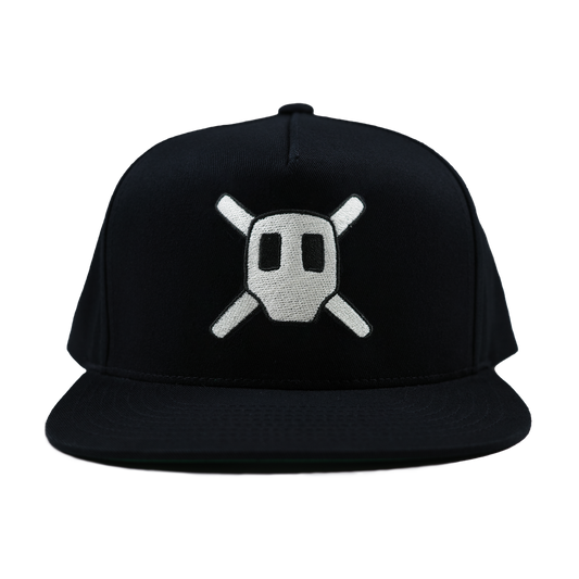 Skull 5 Panel Snapback (Black)