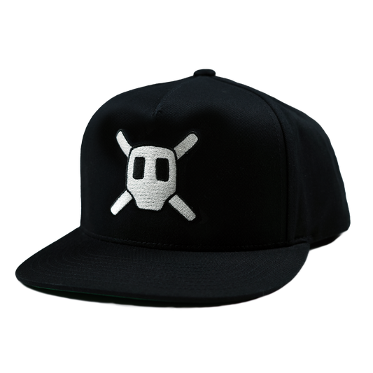 Skull 5 Panel Snapback (Black)